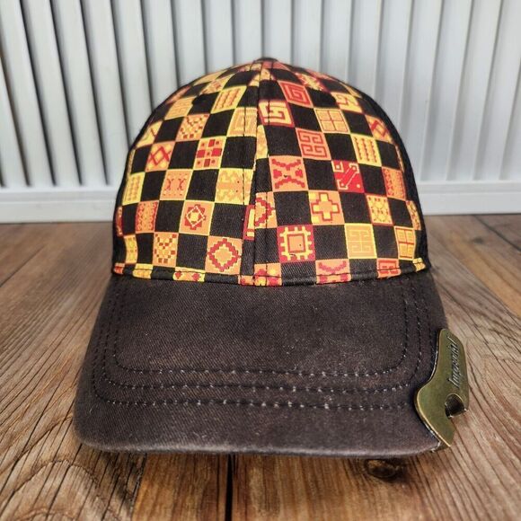 Imperial Pura Vida Hat Cap Snapback Black Colorful Mesh Check Bottle Opener Beer - Picture 2 of 10